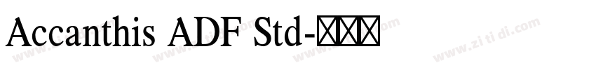 Accanthis ADF Std字体转换 Accanthis ADF Std字体转换